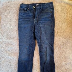 Good American Dark Wash Good Waist Skinny Jeans Size 8
